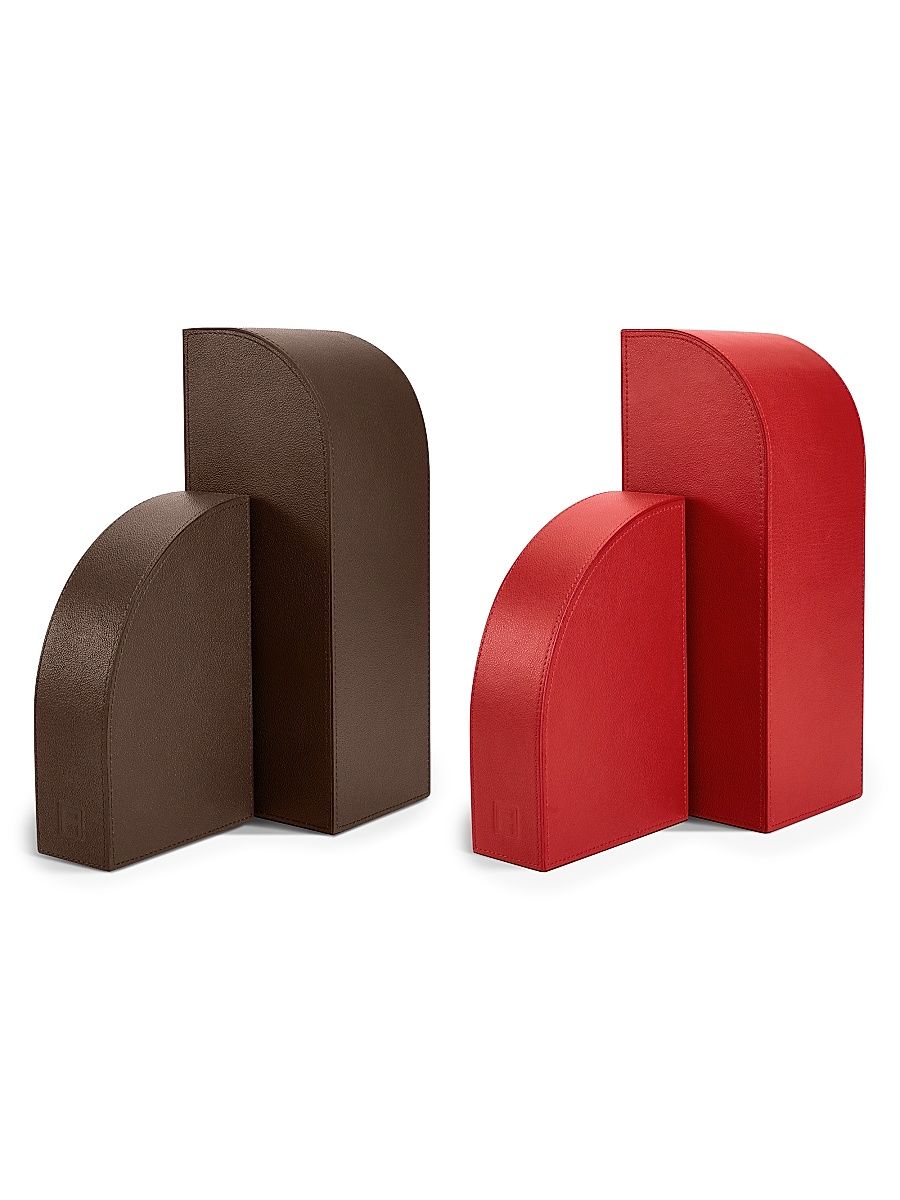 Library Cubist Bookend - Red