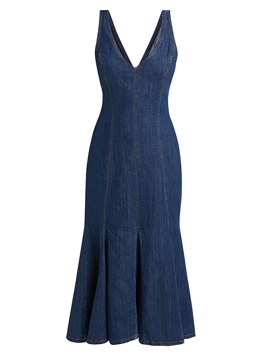 Women's Serafina Denim Midi-Dress - Ithaca - Size 8