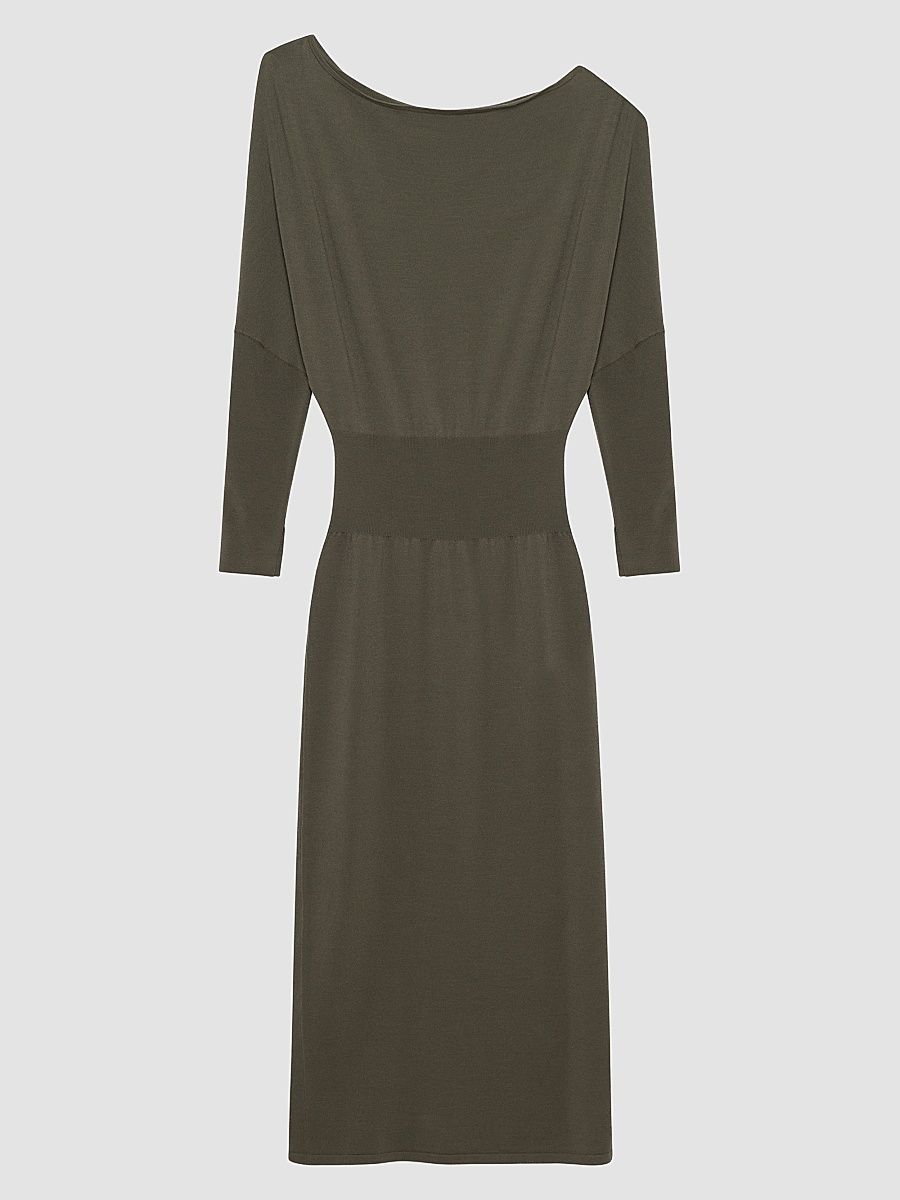 Women's Janese Off-the-Shoulder Midi Dress - Sea Turtle - Size Medium