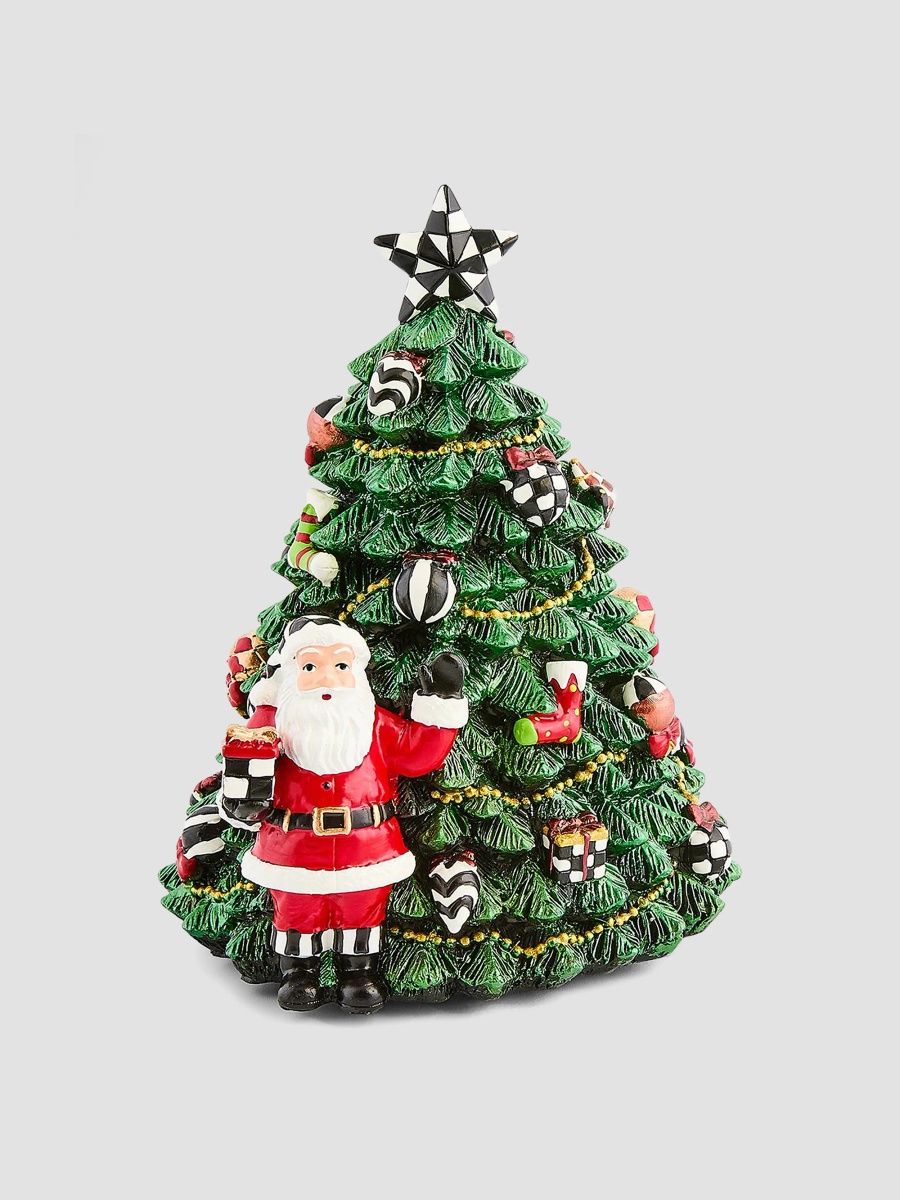 MacKenzie-Childs Courtly Christmas Tree Rotating Music Box