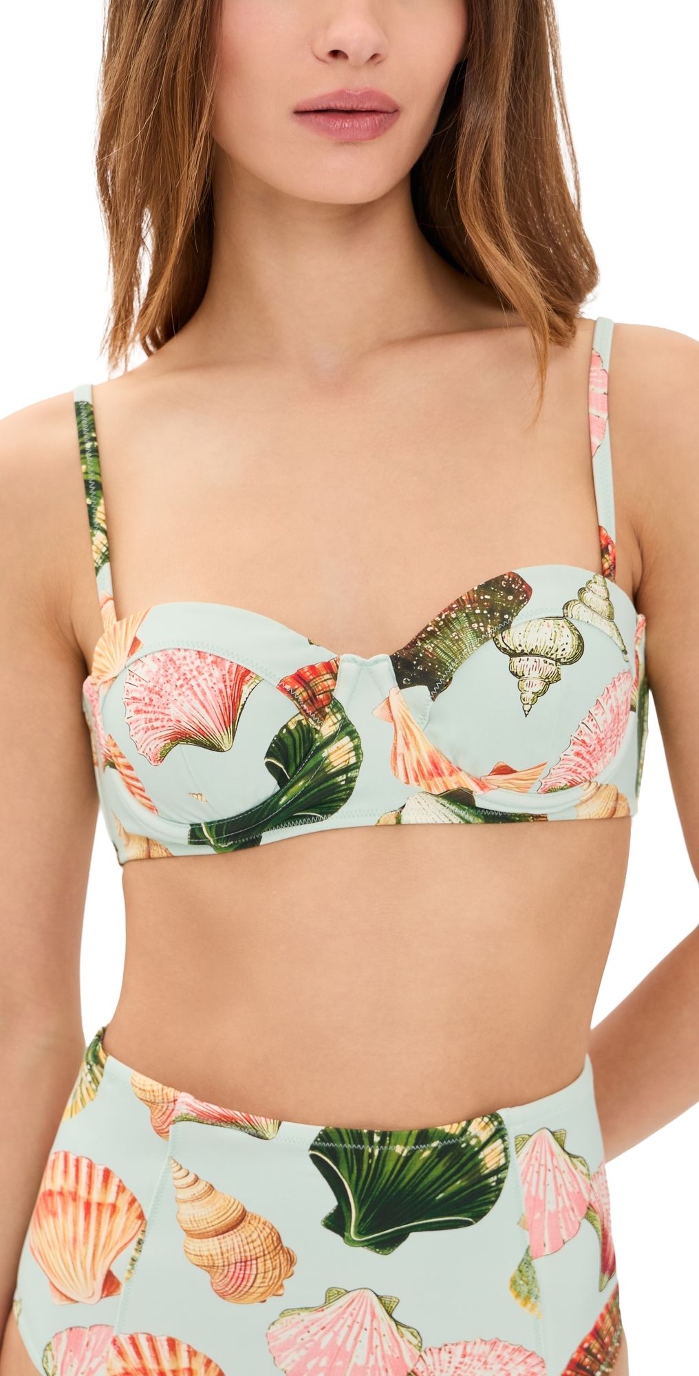 Hunter Bell Bermuda Bikini Top Somers Shell Mint XS