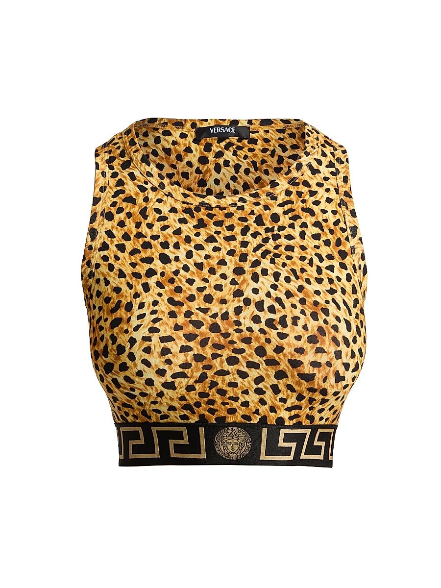 Women's Cheetah-Print Jersey Top - Size XL