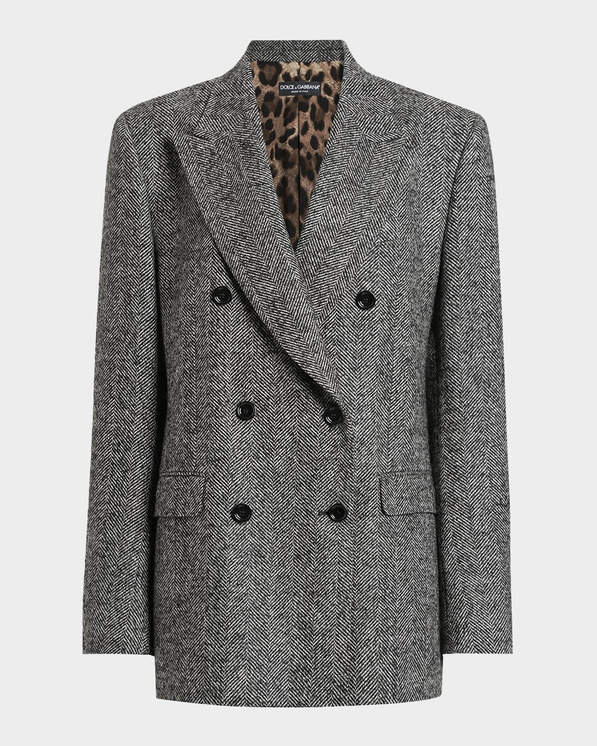 Chevron Double-Breasted Jacket