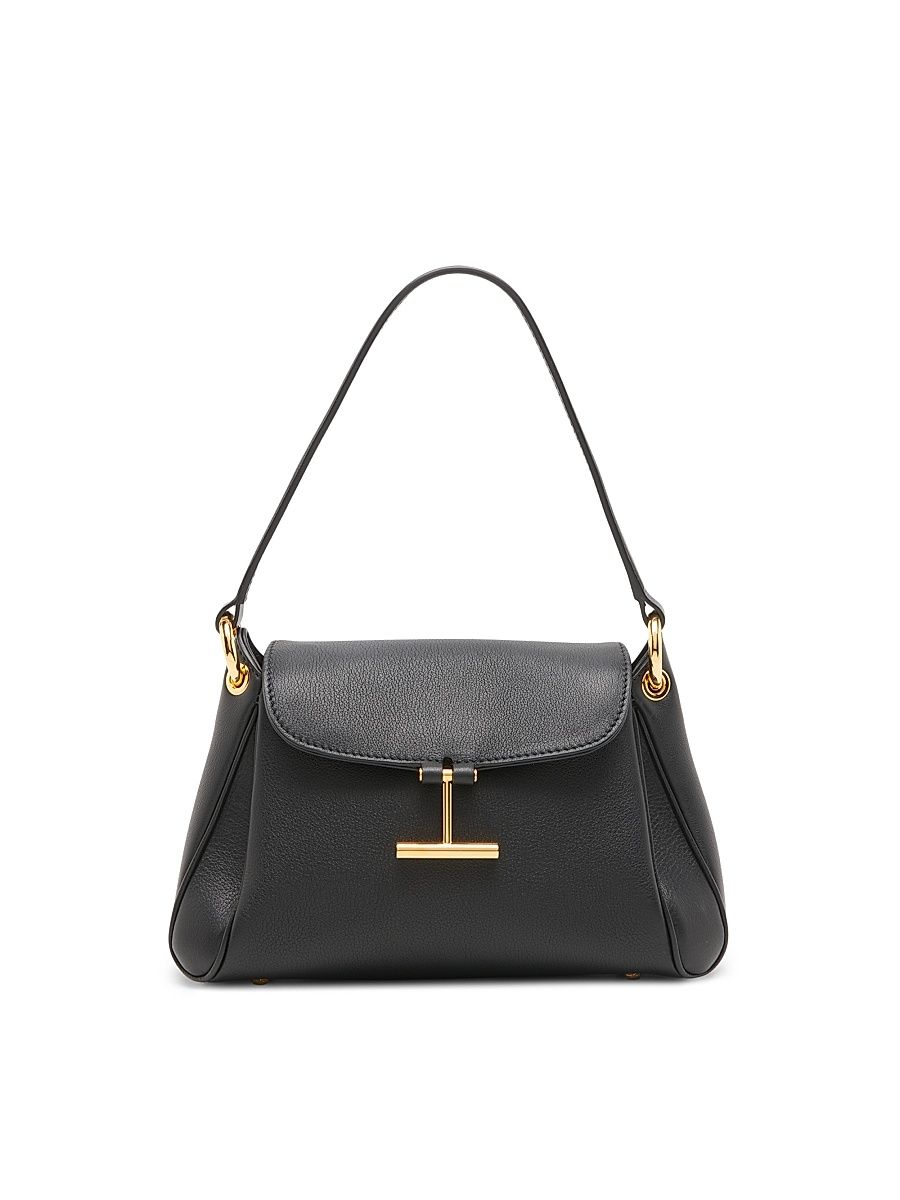 Women's Tara Small Leather Shoulder Bag - Black