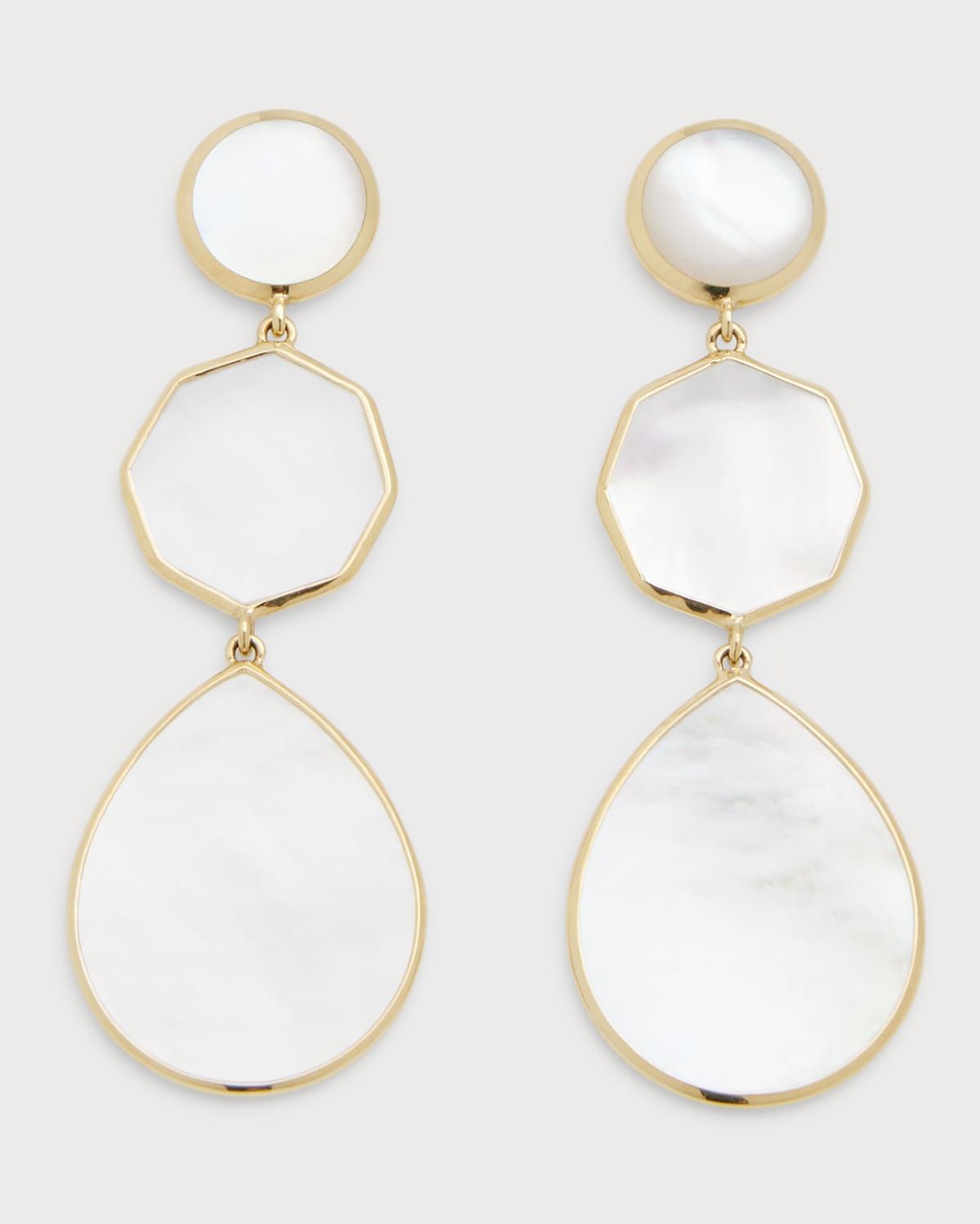 Crazy 8 & apos;s 3-Stone Drop Earrings in 18K Gold