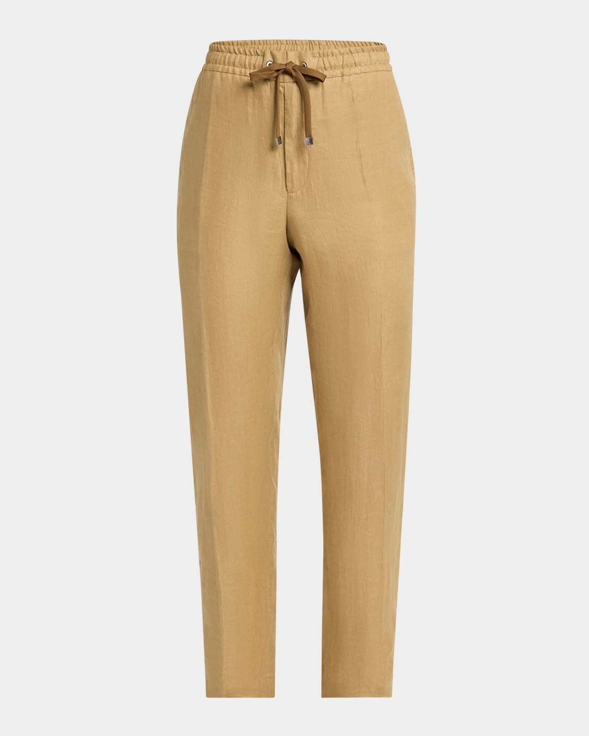 Men & apos;s Twill Linen Trousers