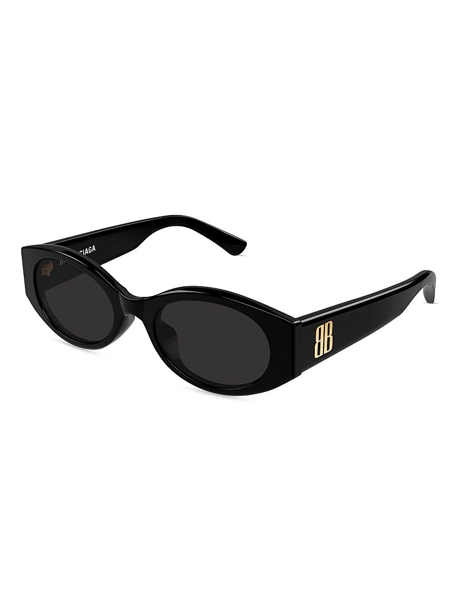 Women's Nano 53MM Oval Sunglasses - Black