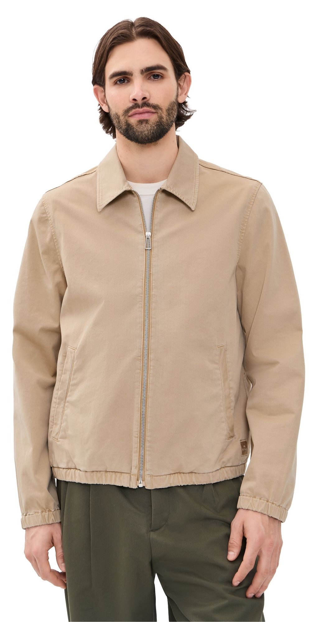 PS Paul Smith Washed Cotton Twill Coach Jacket Beige XL