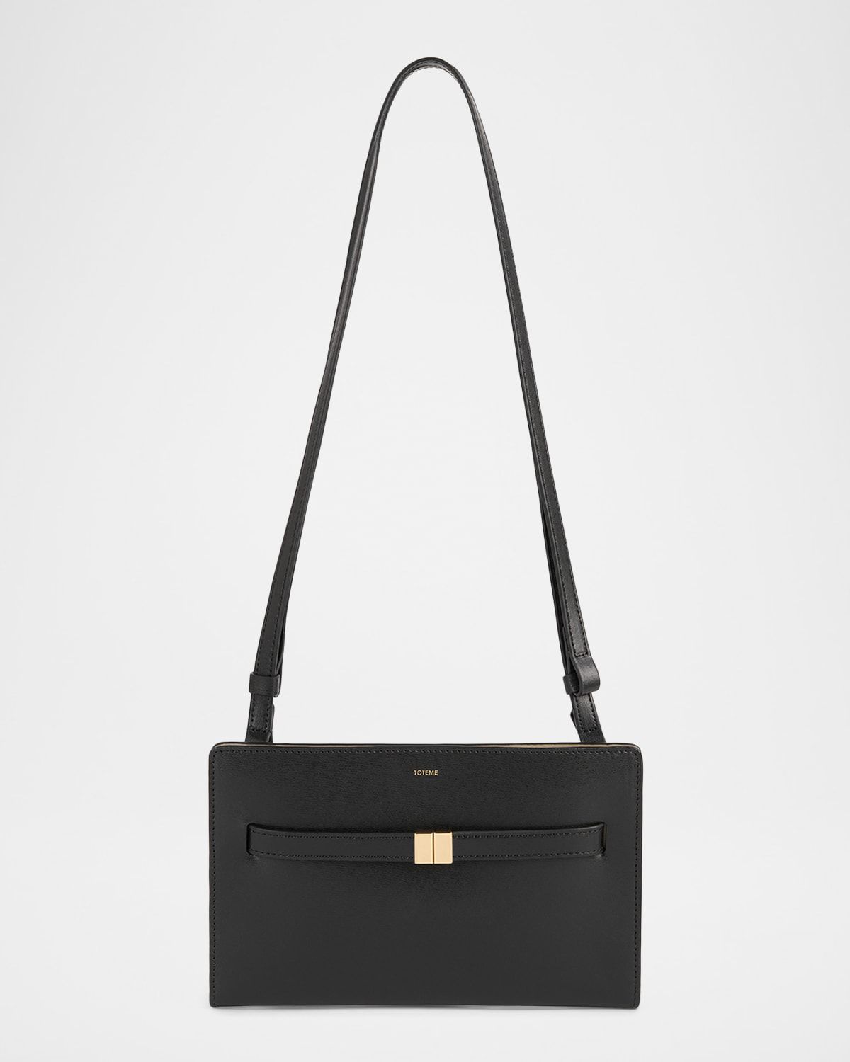 Belted Smooth Leather Crossbody Bag