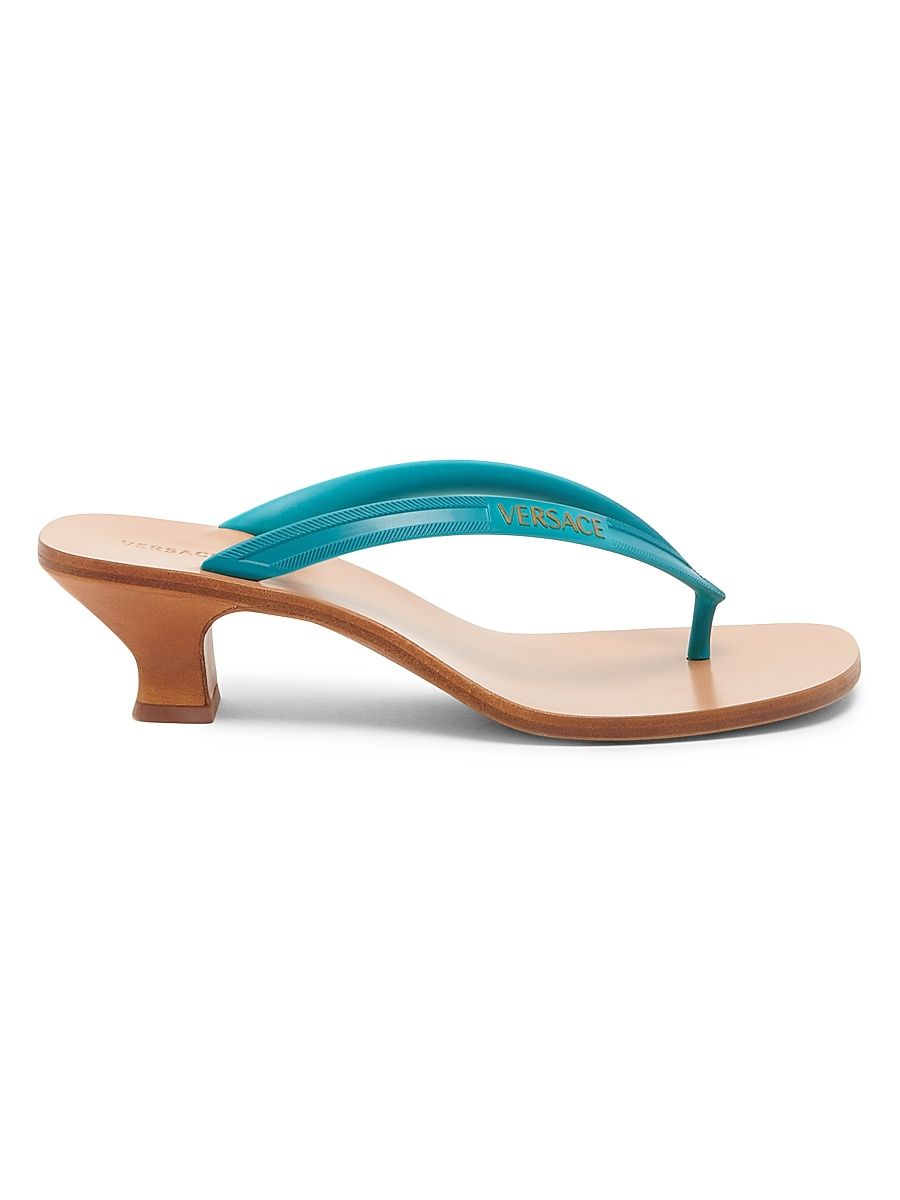 Women's 40MM Logo Sandals - Aquamarine - Size 11