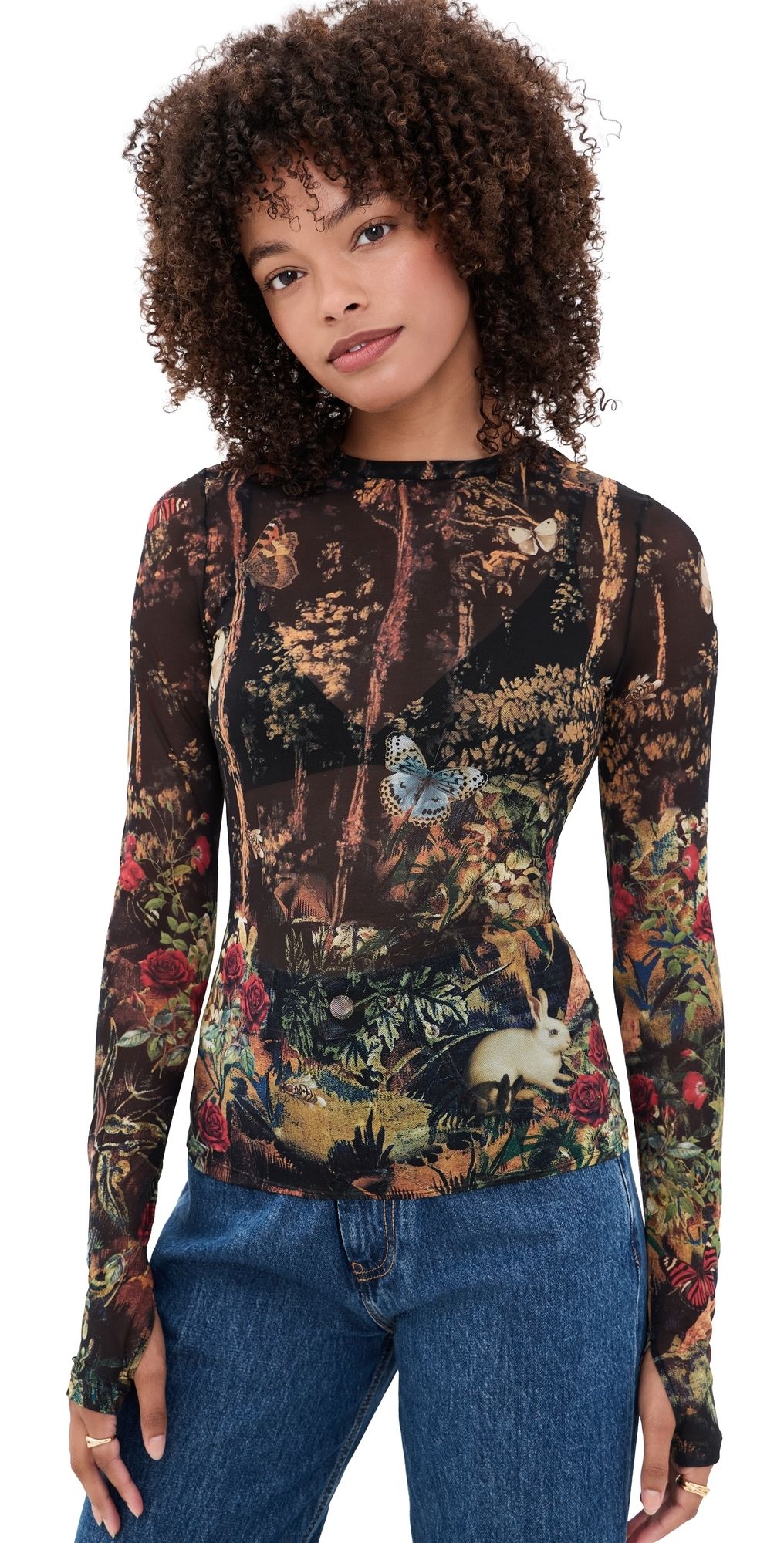 ALICE + OLIVIA Delaina Top Wistful Woods S