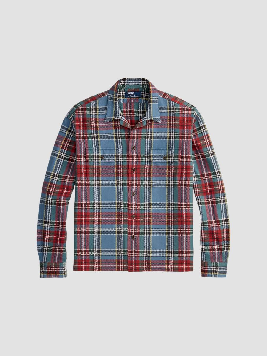 Polo Ralph Lauren Men's Plaid Cotton Flannel Shirt - Blue Red Multi - Size XL