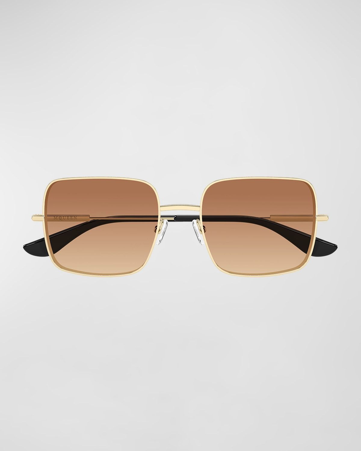 66mm Metal & Acetate Square Sunglasses