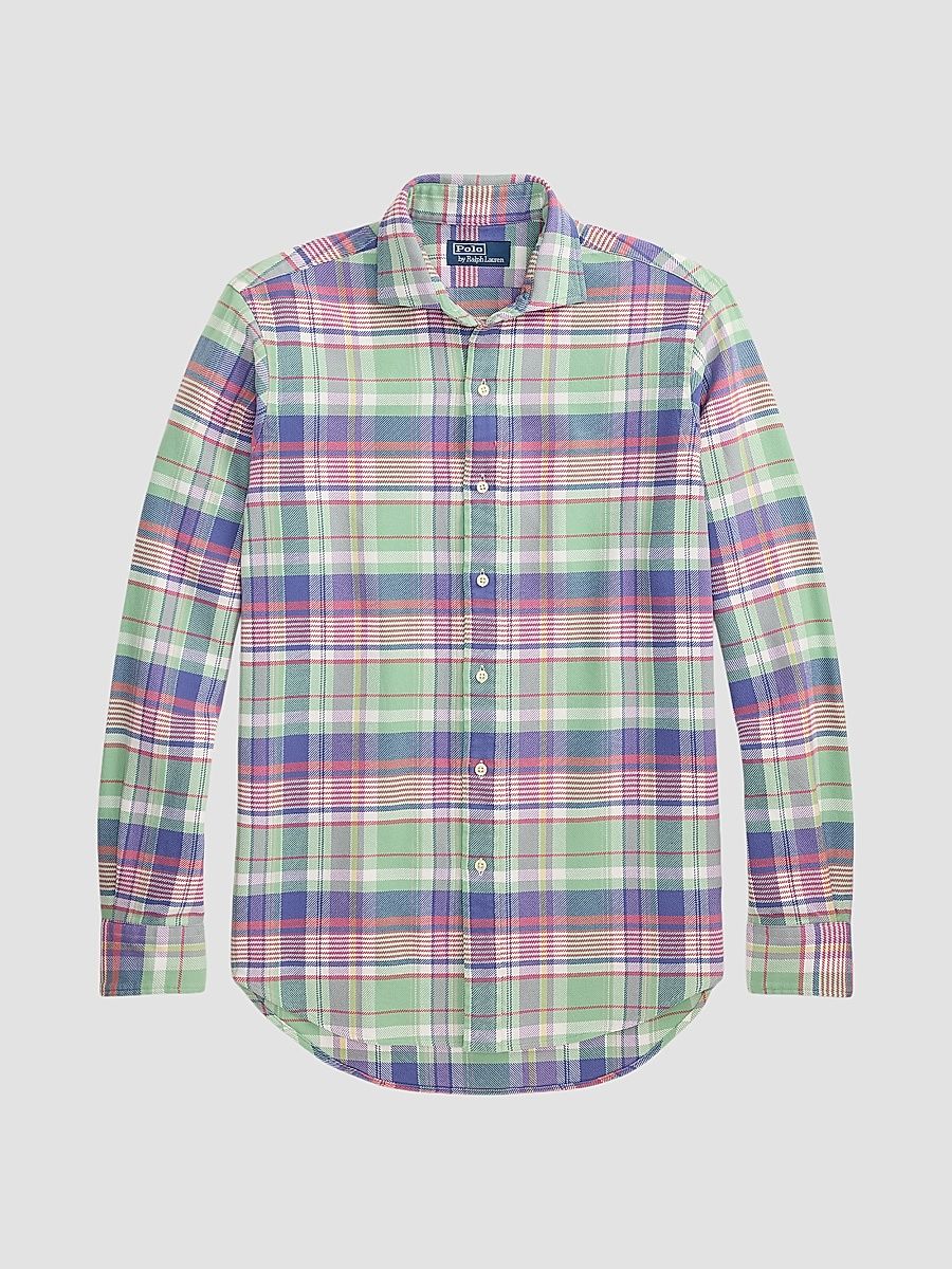 Men's Classic-Fit Plaid Flannel Shirt - Green Purple Multi - Size XXL