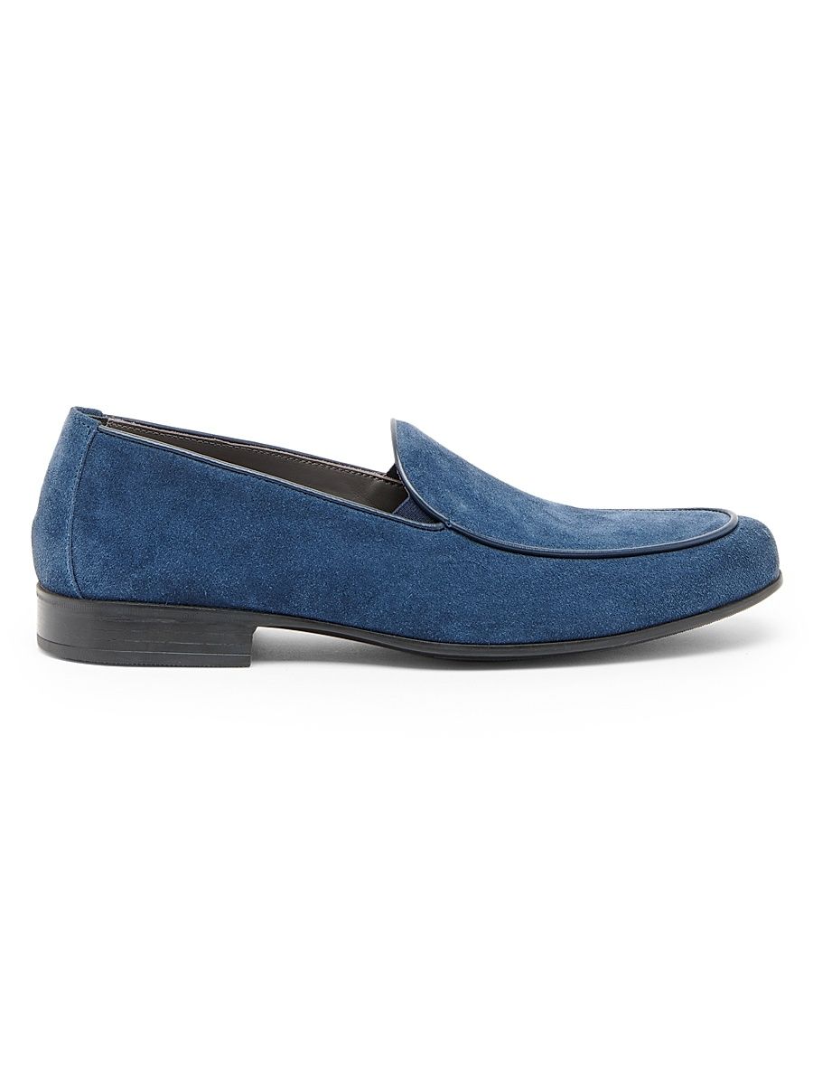 Men's Suede Loafers - Blue - Size 9