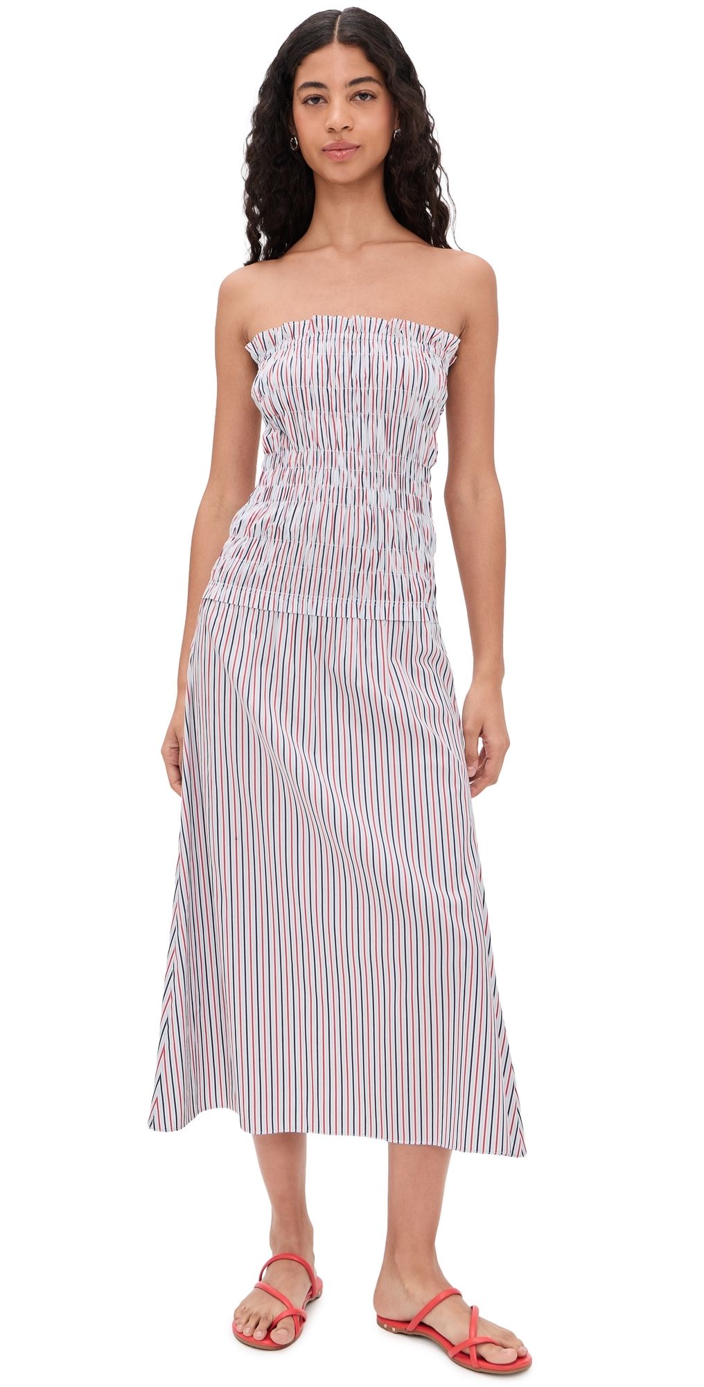 FAITHFULL Amalita Midi Dress Venezia Stripe 10