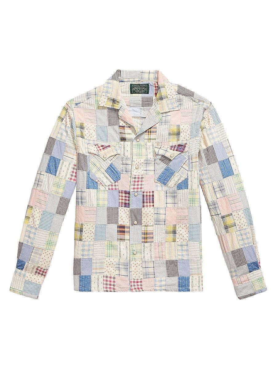 Men's Country Patchwork Shirt - Country Folk Patchwork - Size XXL