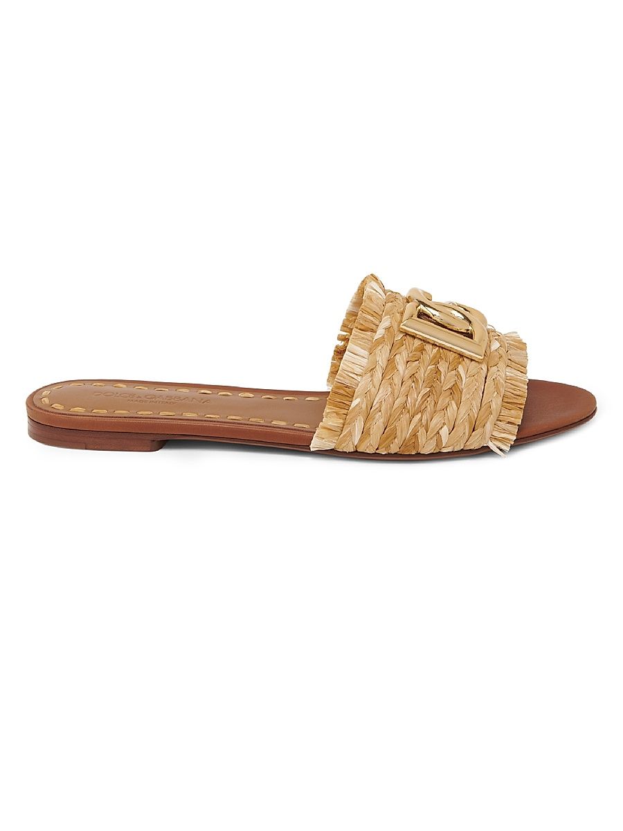 Women's Logo Woven Sandals - Legno Natural - Size 11.5