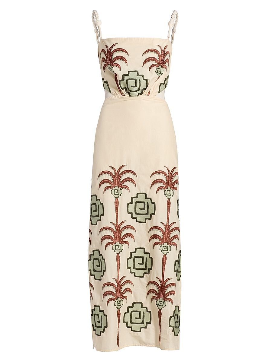 Women's Tributaries Ankle Dress - Ecru Chocolate Camel - Size 4