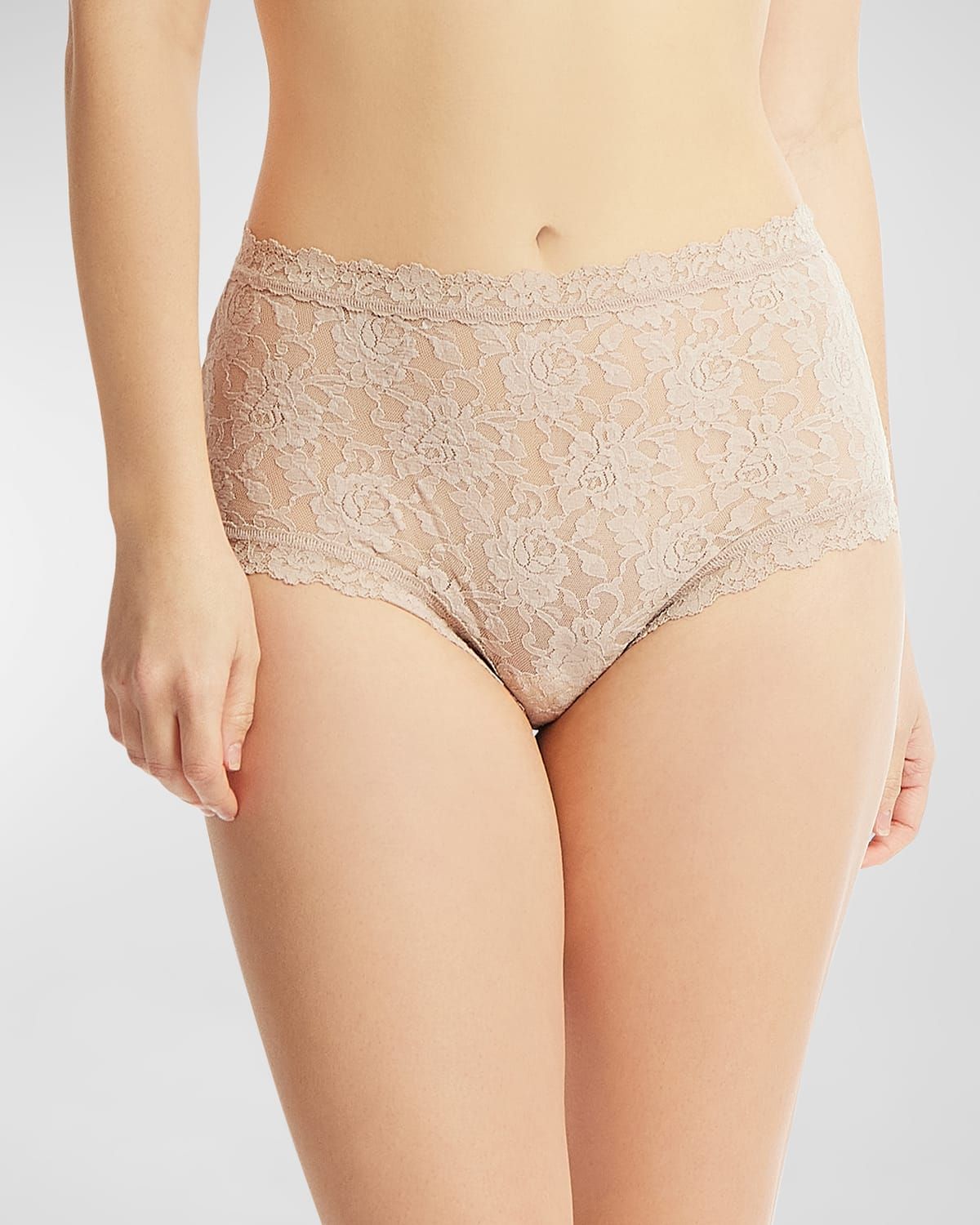 High-Rise Signature Lace Boyshorts