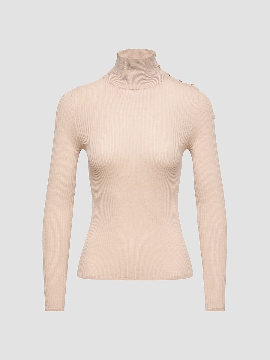 Women's Sweater in Wool - Light Beige - Size Large