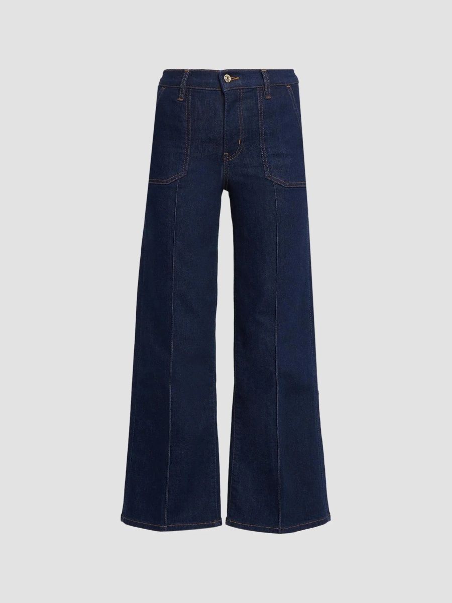 FRAME Women's Le Pixie Slim Palazzo Pintuck Pocket Jeans - Rinse - Size 23