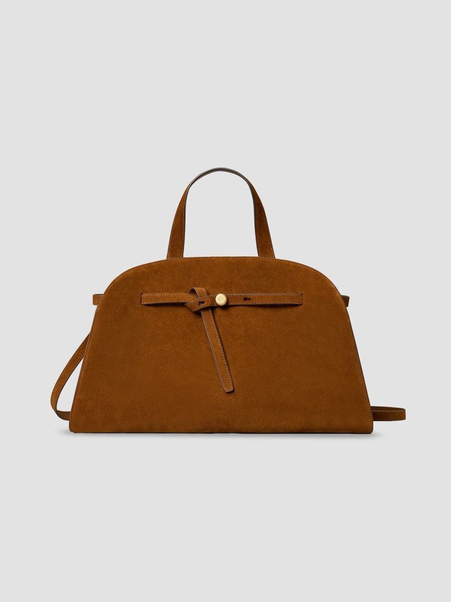 Tory Burch Women's Romy Suede Top Handle Bag - Caramel