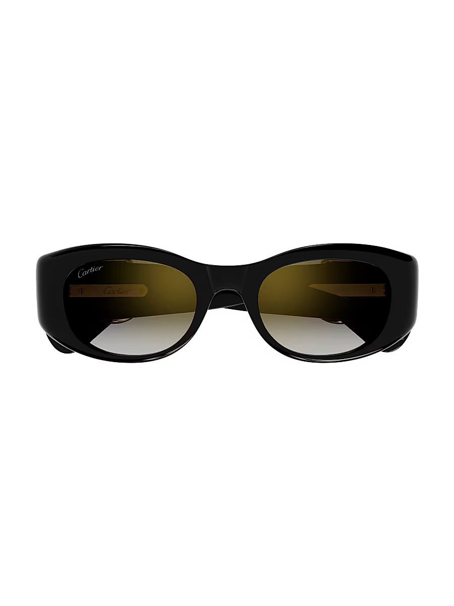 Women's Panthère Evolution 51MM Acetate Cat-Eye Sunglasses - Black Grey Gradient
