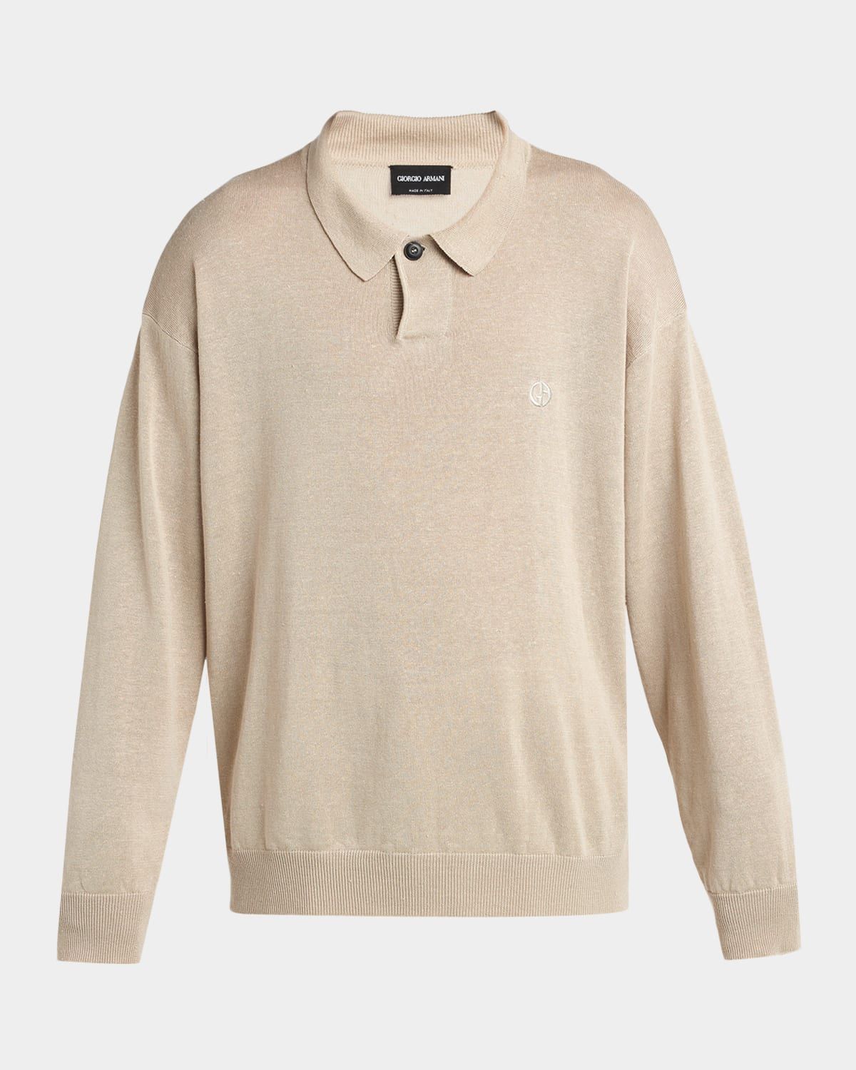 Men & apos;s Linen-Blend Polo Sweater