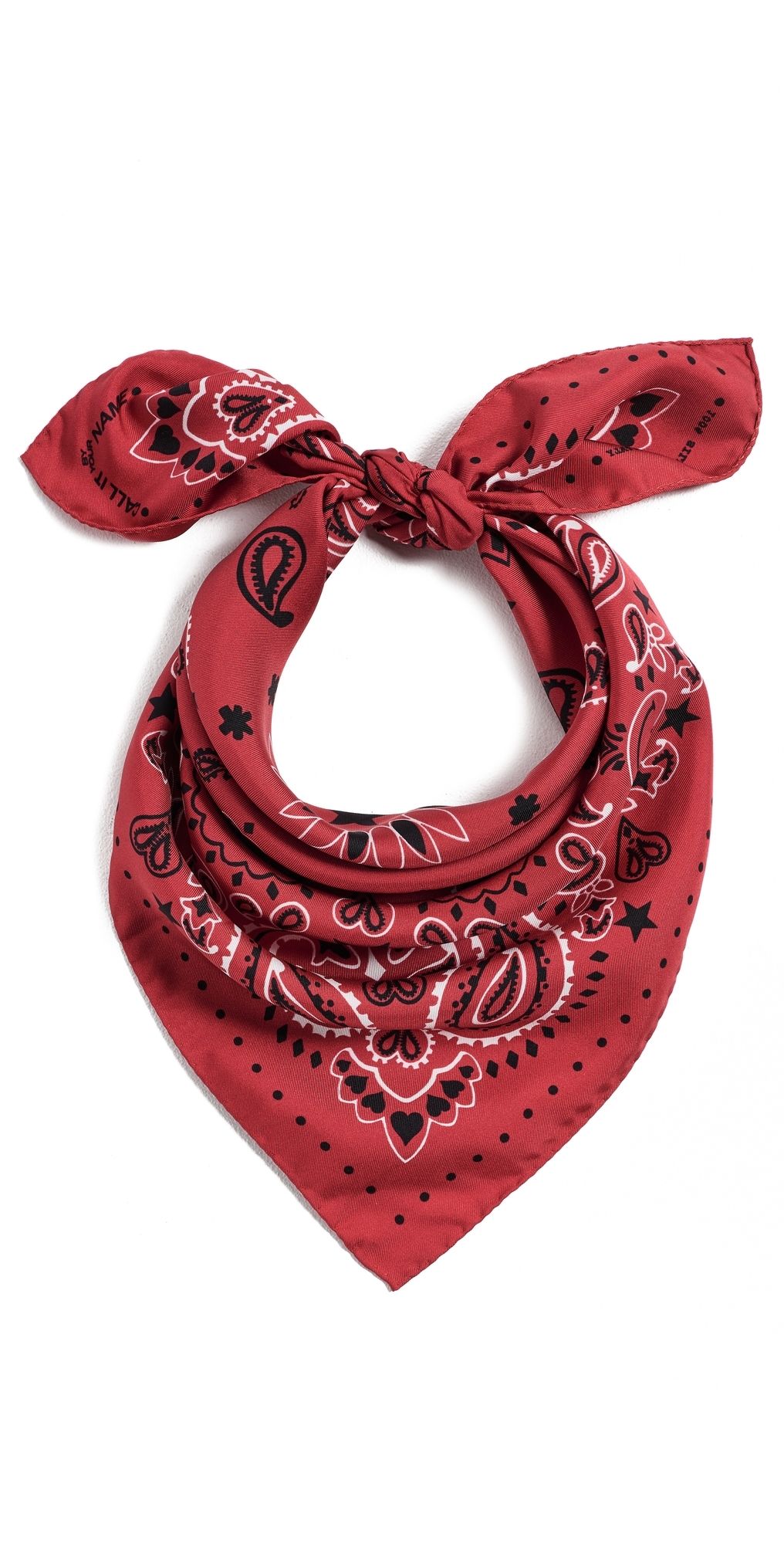 Call It By Your Name Silk Bandana Small Rouge One Size