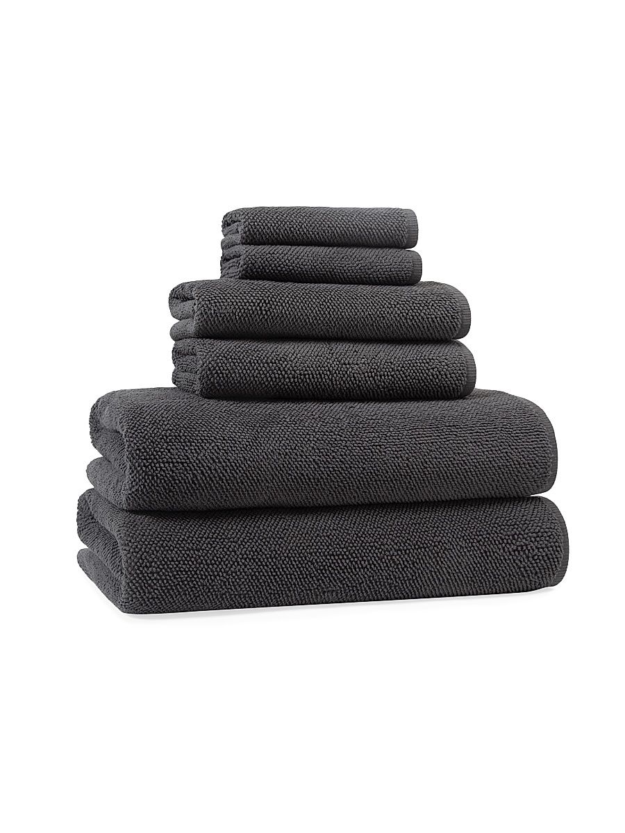 Veneto Aegean Cotton Towel Collection - Charcoal - Size Wash Towel