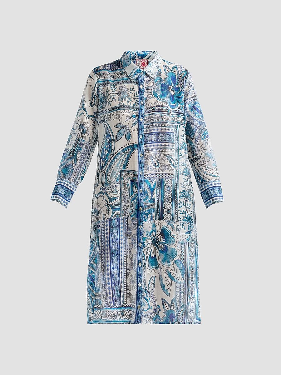 Women's Athene Relaxed Cotton-Silk Shirtdress - Athene - Size XS