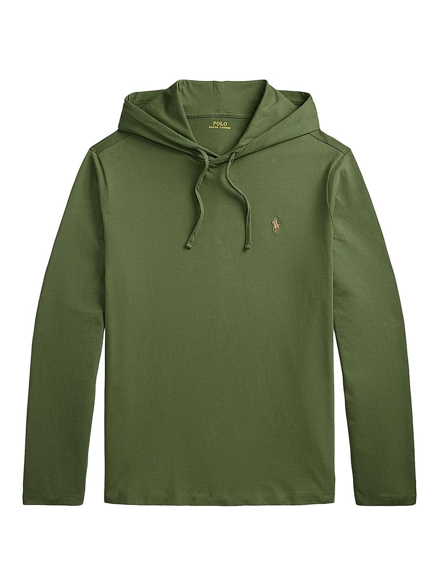 Men's Cotton Hooded Long-Sleeve T-Shirt - Supply Olive - Size XXL