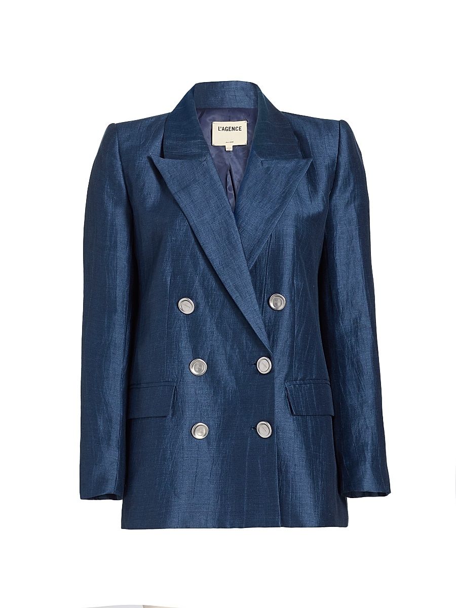 Women's Cambrie Oversized Blazer - Deep Sea Blend - Size 6