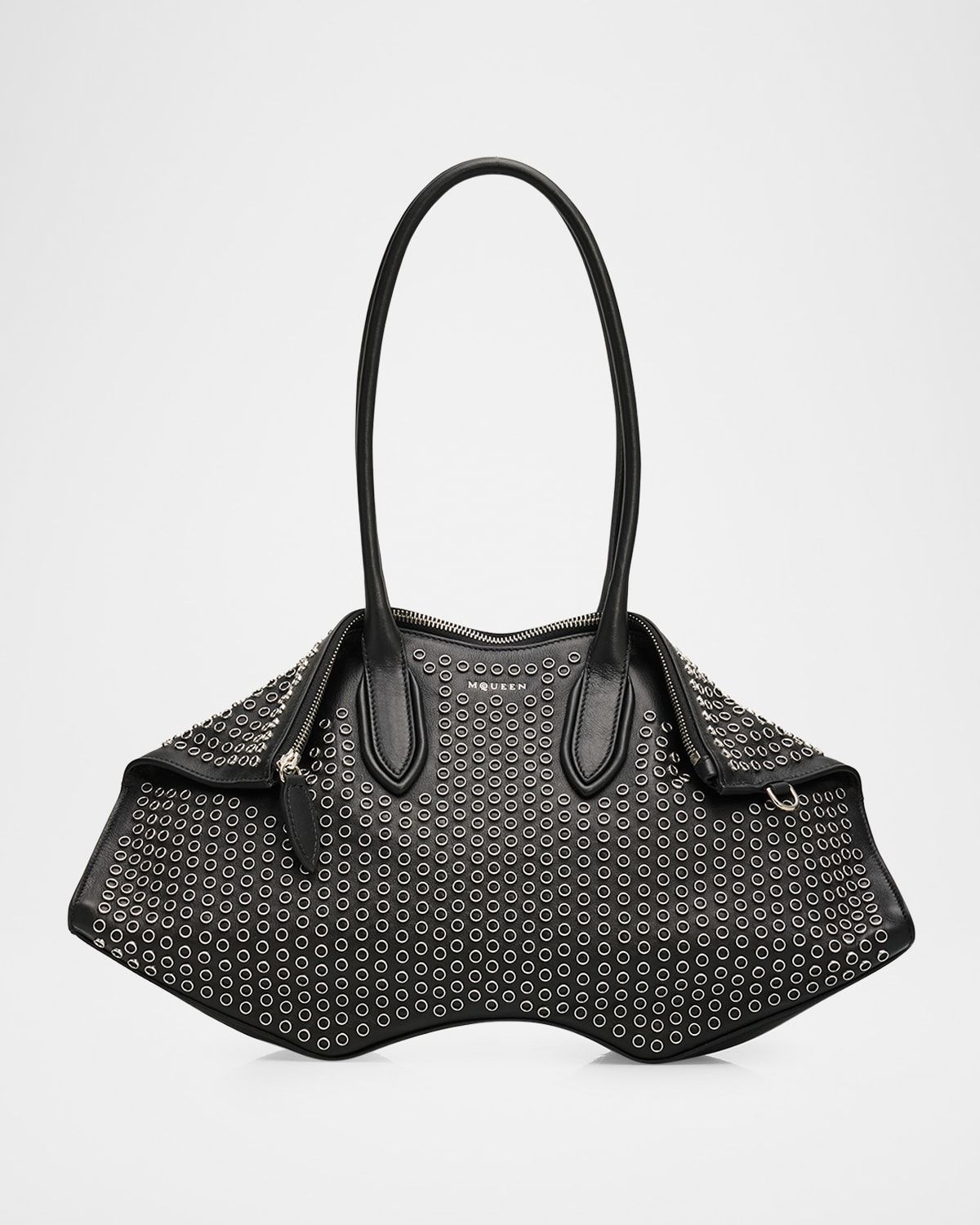 Manta Studded Sculptural Nappa Leather Shoulder Bag