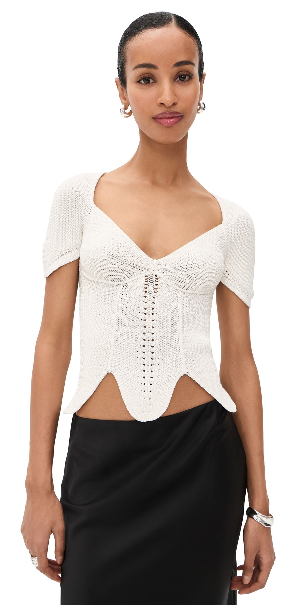 Cult Gaia Eliza Top Off White XS