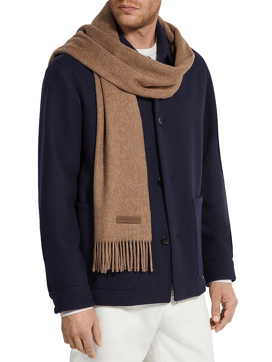 Men's Oasi Cashmere Scarf - Brown