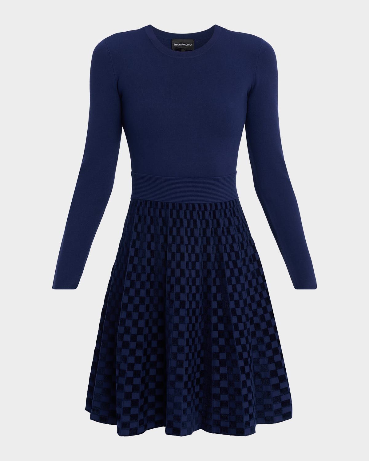 Short Techno Cady Pleated Dress