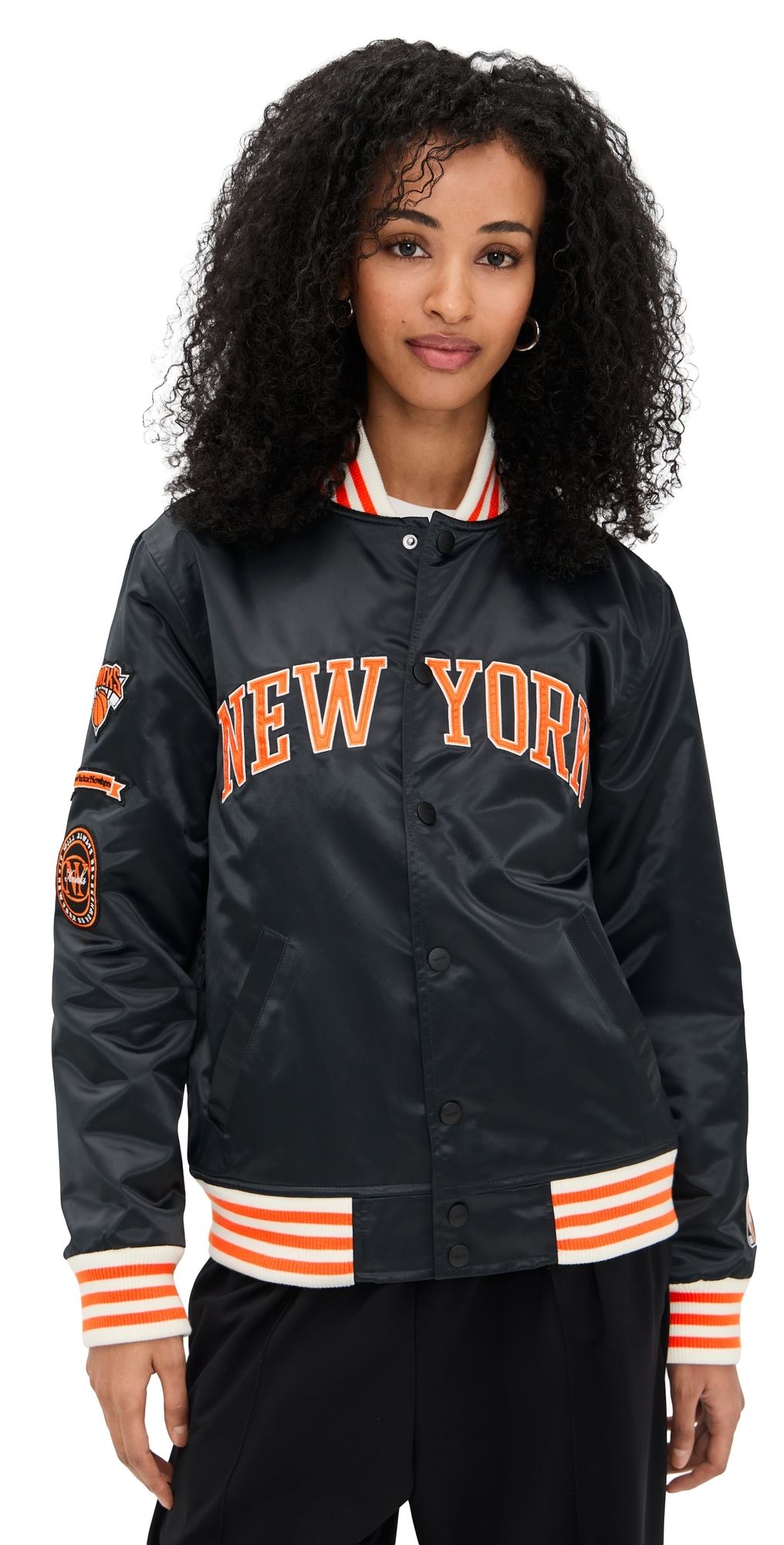 New York or Nowhere Knicks Midtown Varsity Jacket Black XS