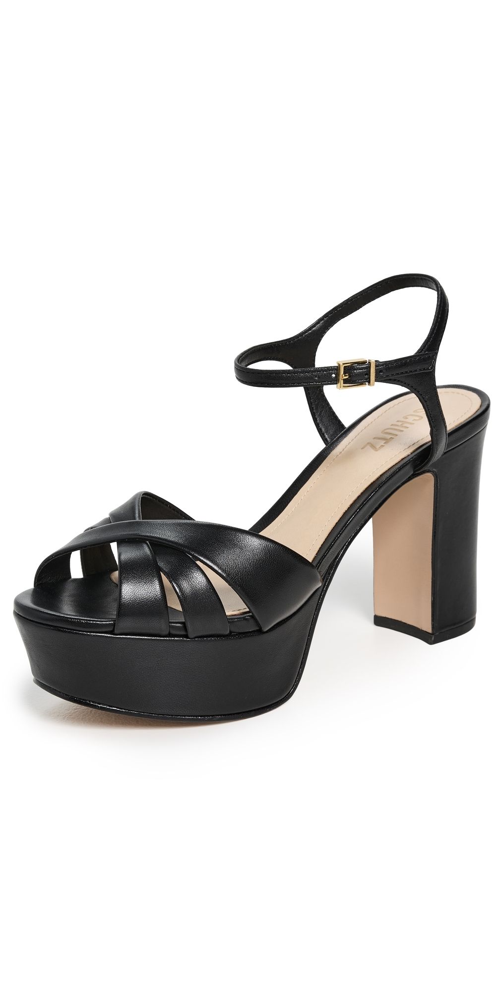 Schutz Keefa Platform Heels Black 9.5
