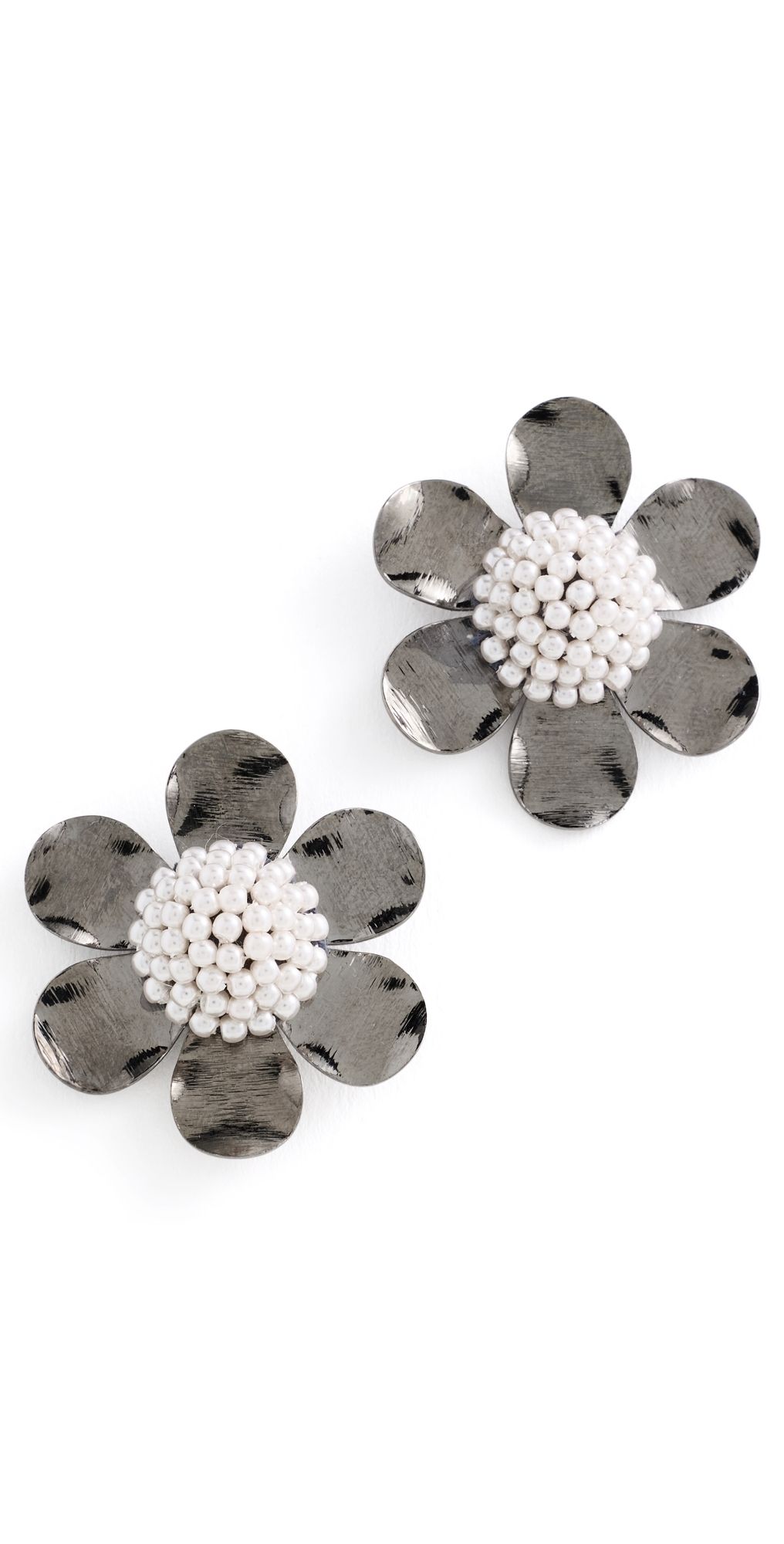 Deepa Gurnani Curie Earrings Gun One Size