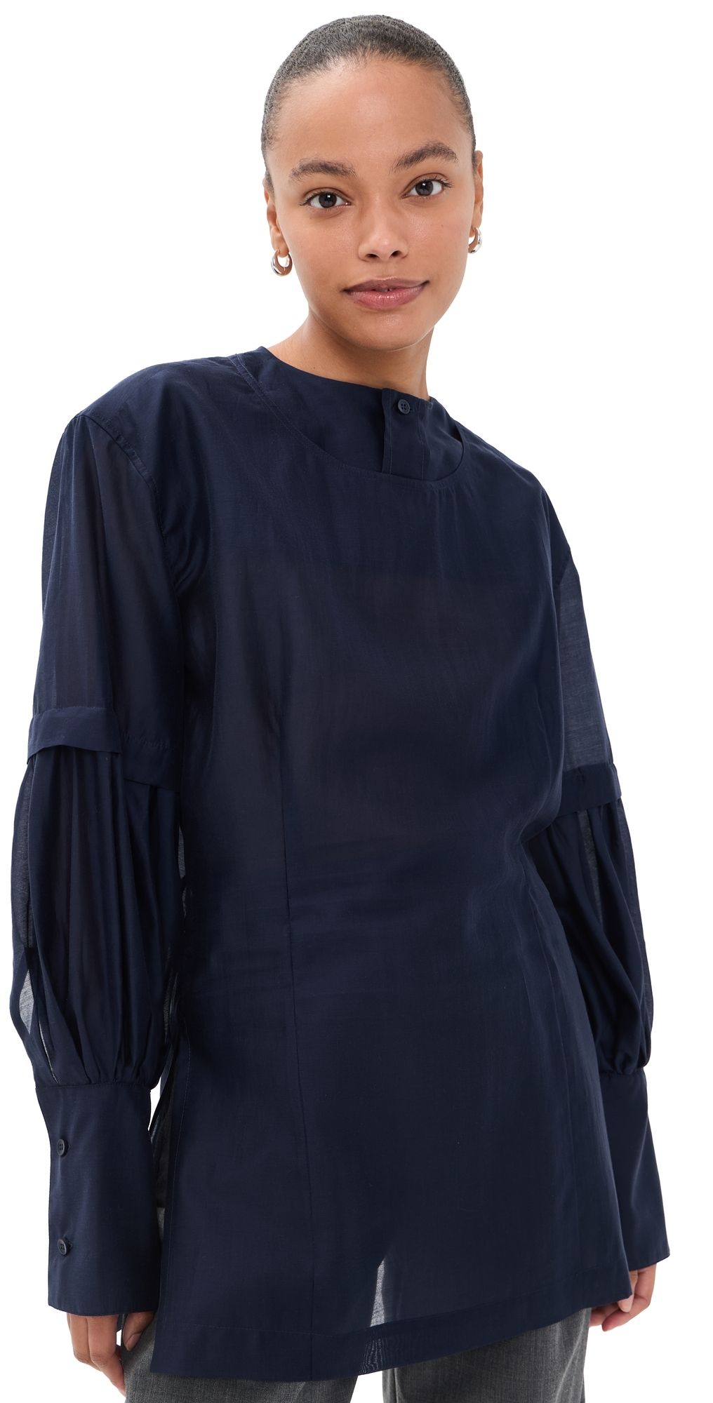 The Latest Erin Muslin Blouse Night Blue S