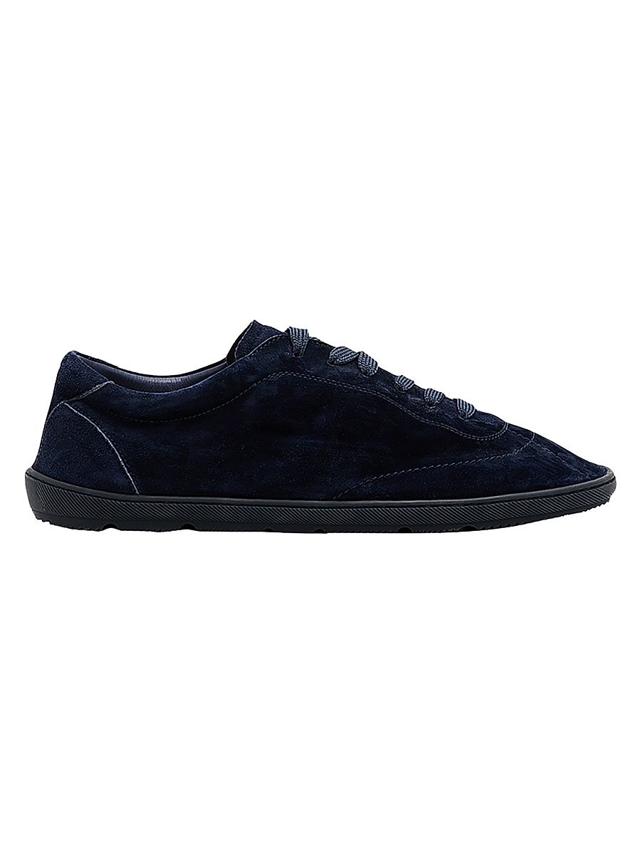 Men's Suede Low-Top Sneakers - Midnight Blue - Size 11
