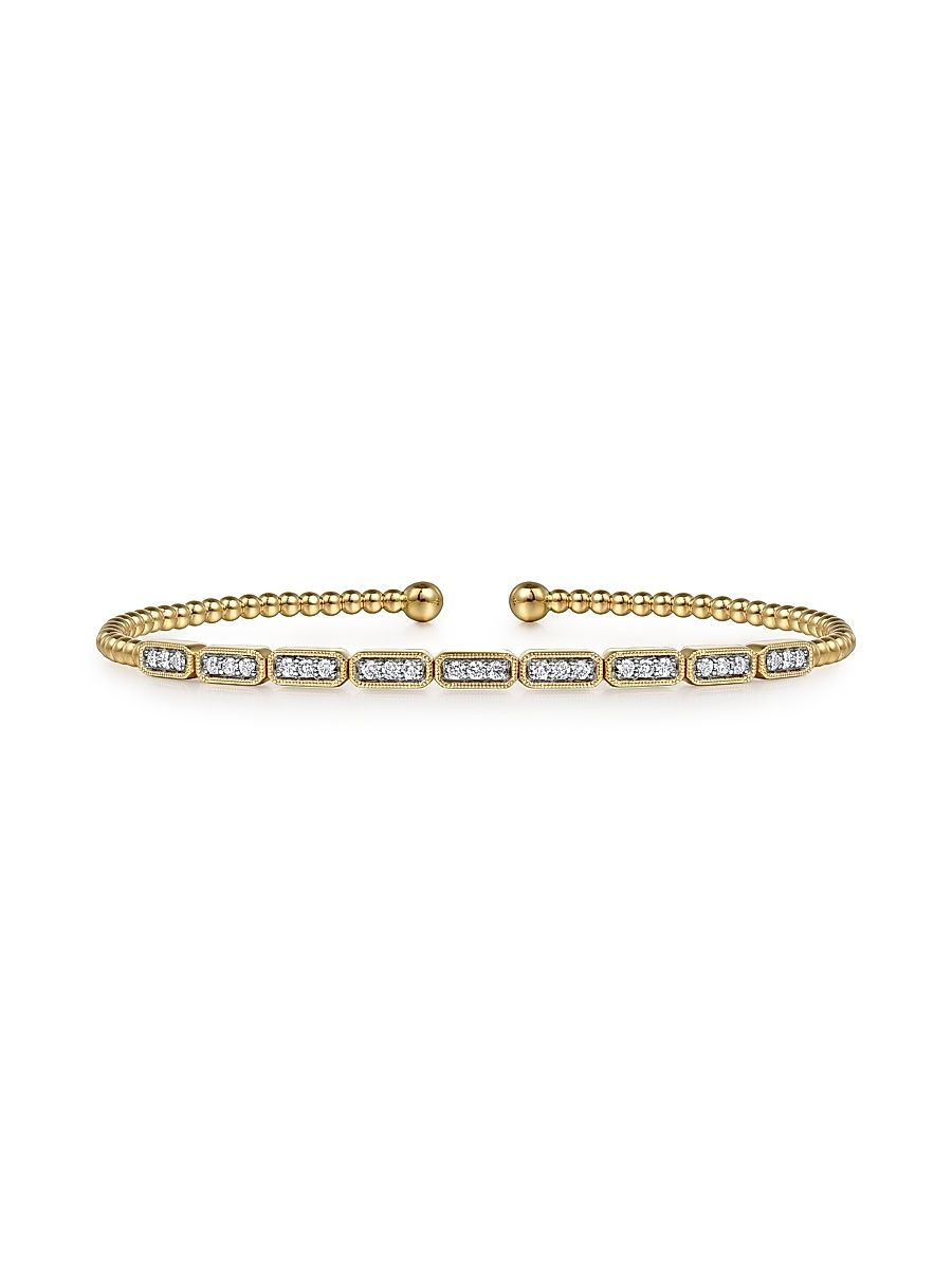 Women's Bujukan 14K Yellow Gold & 0.26 TCW Diamond Cuff Bracelet - Yellow Gold