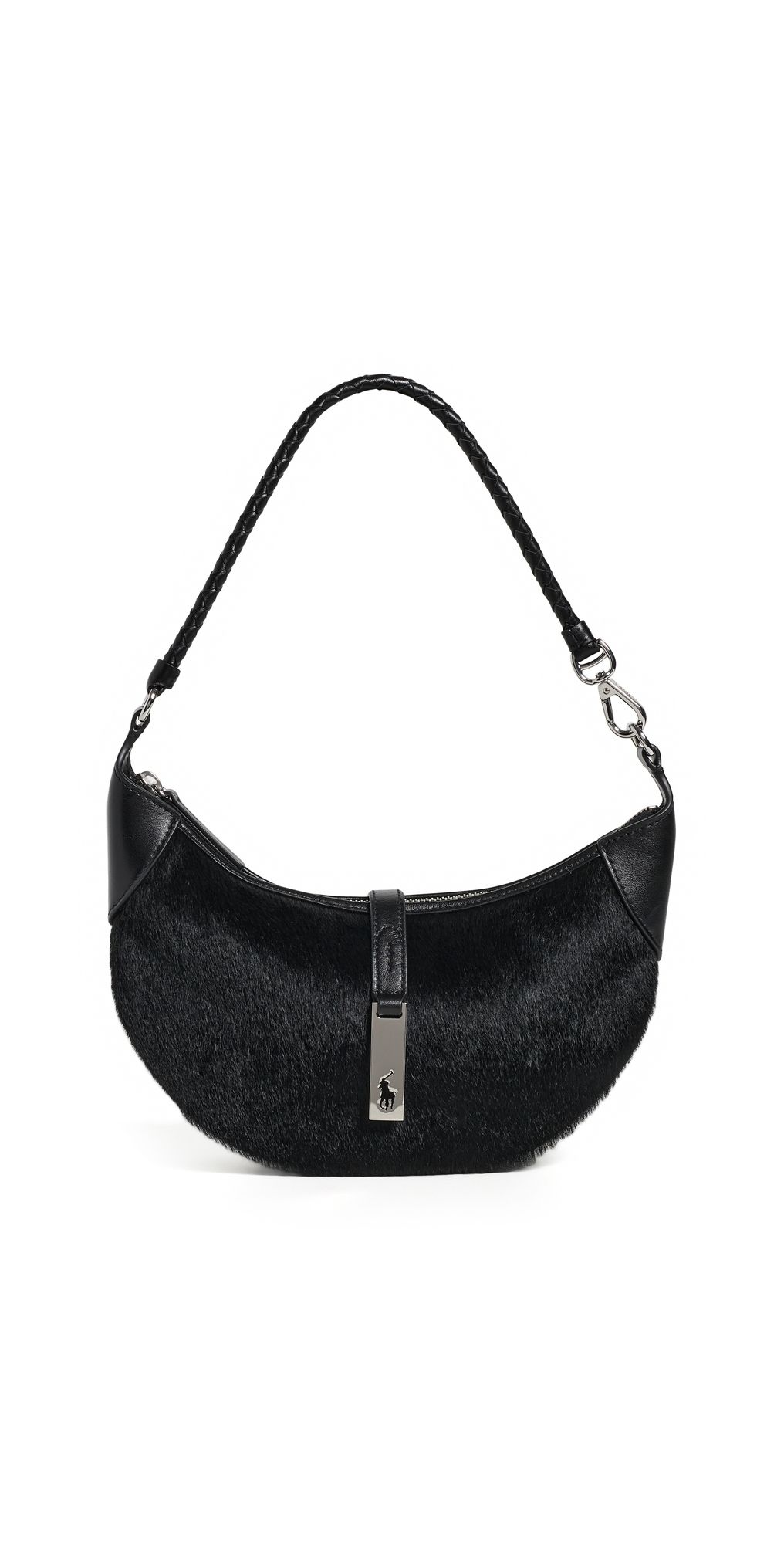 Polo Ralph Lauren ID Mini Haircalf Shoulder Bag Black One Size