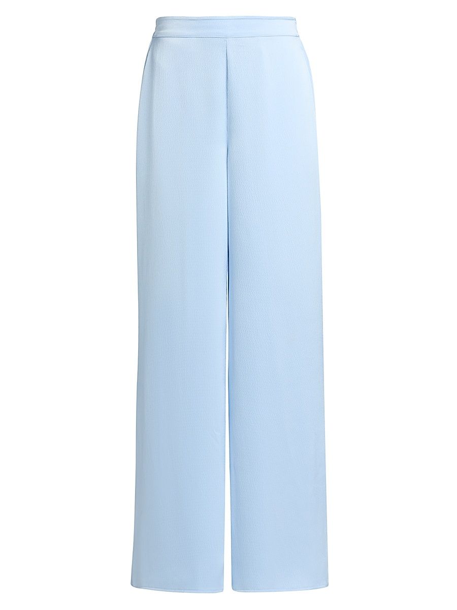 Women's Kelela Hammered Satin Pants - Light Blue - Size XL