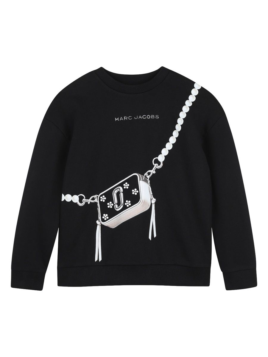 Marc Jacobs Girl's Little Girl's & Girl's Trompe L'Oeil Snapshot Sweatshirt - Black - Size 10