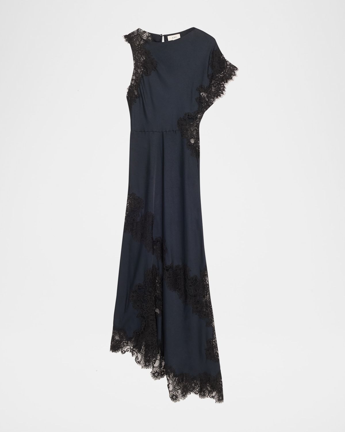 Alessia Satin and Lace Maxi Dress