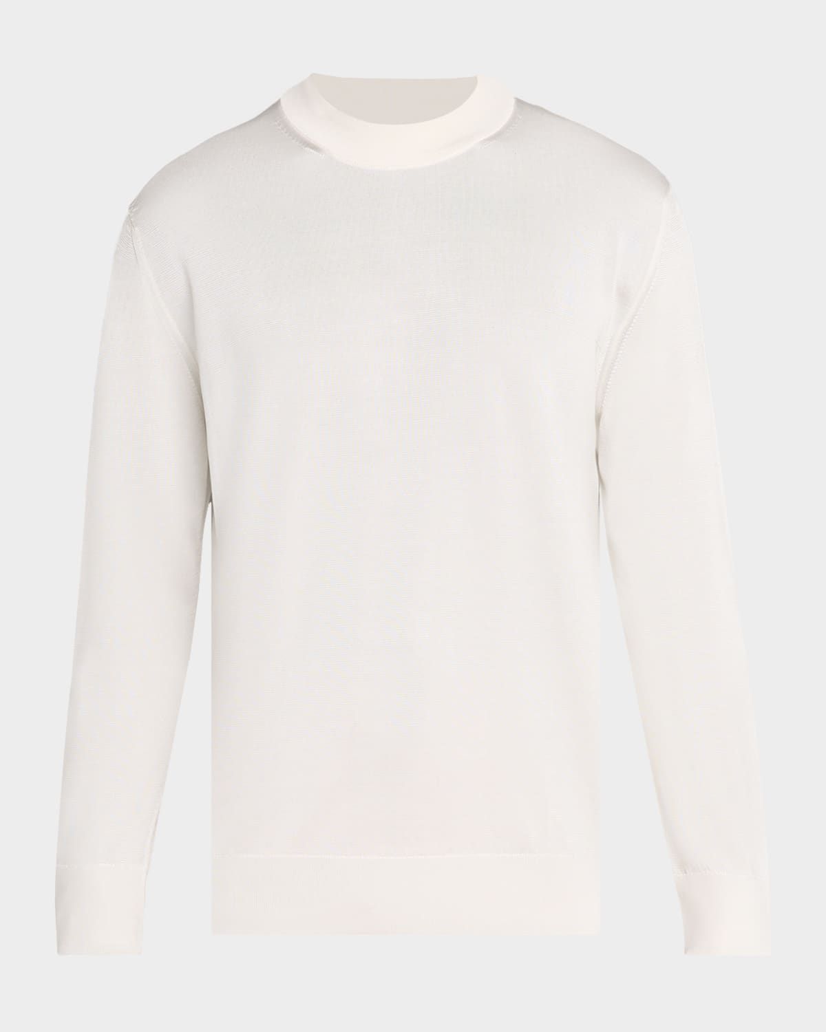 Men & apos;s Silk Knit Mock-Neck Sweater