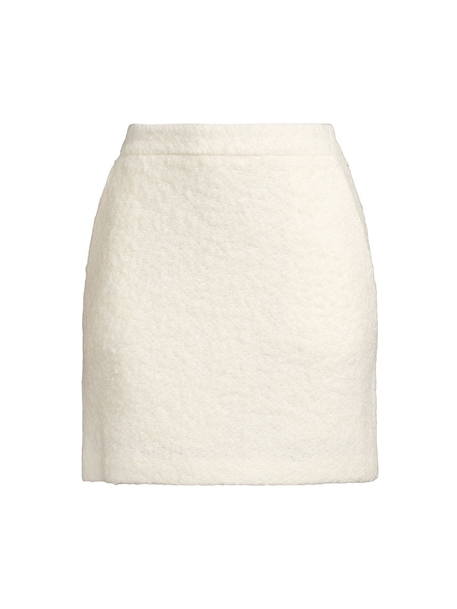 Women's Addison Wool-Blend Miniskirt - Ivory - Size 12
